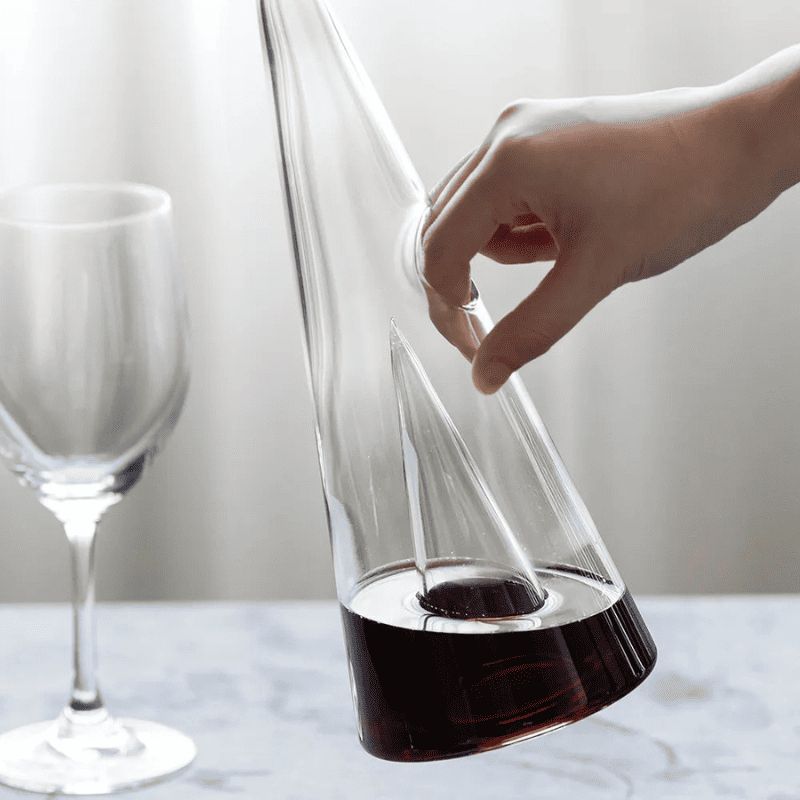 Decanter de Vinho Whisky Vidro Pirâmide Bar em Casa Homedec