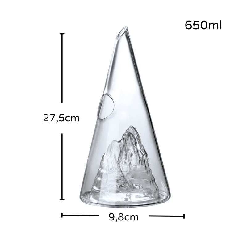 Decanter de Vinho Whisky Vidro Pirâmide Bar em Casa Homedec