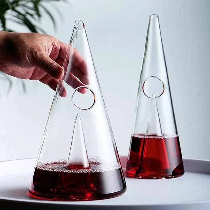 Decanter de Vinho Whisky Vidro Pirâmide Bar em Casa Homedec
