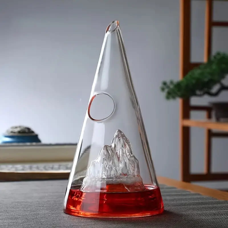 Decanter de Vinho Whisky Vidro Pirâmide Bar em Casa Homedec