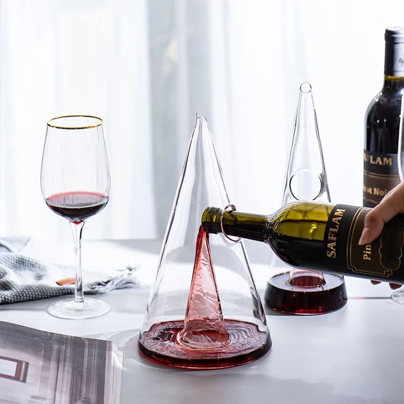 Decanter de Vinho Whisky Vidro Pirâmide Bar em Casa Homedec