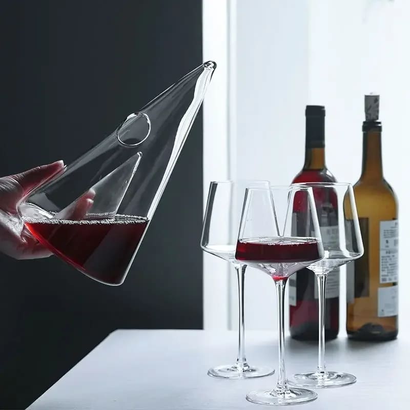 Decanter de Vinho Whisky Vidro Pirâmide Bar em Casa Homedec