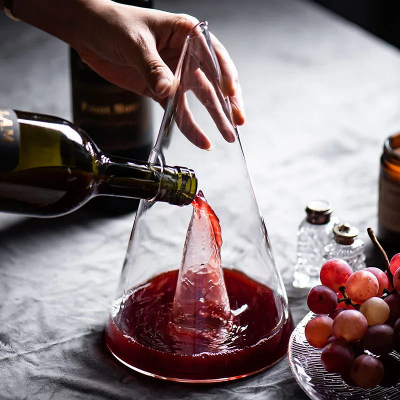 Decanter de Vinho Whisky Vidro Pirâmide Bar em Casa Homedec