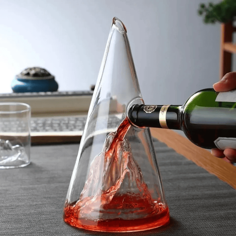 Decanter de Vinho Whisky Vidro Pirâmide Bar em Casa Homedec