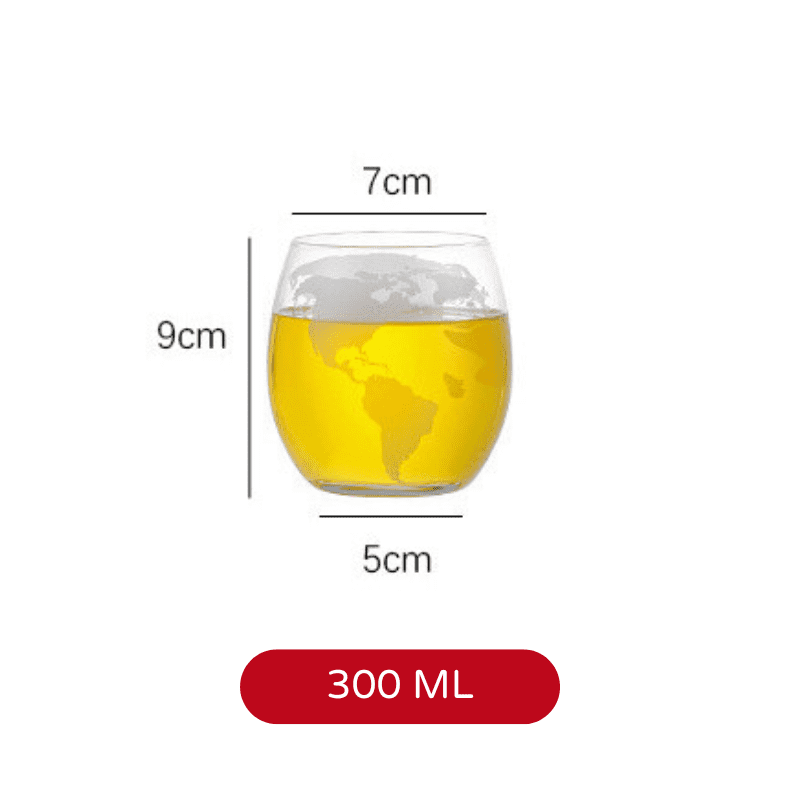 Decanter Whisky Globo Conjunto Recipiente de Vidro Homedec