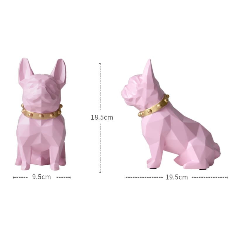 Decoração de Mesa Cofre de Resina Buldogue Francês Homedec