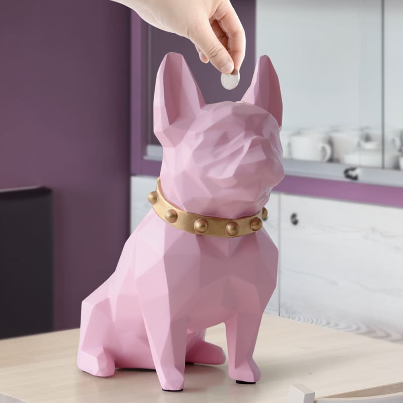 Decoração de Mesa Cofre de Resina Buldogue Francês Homedec