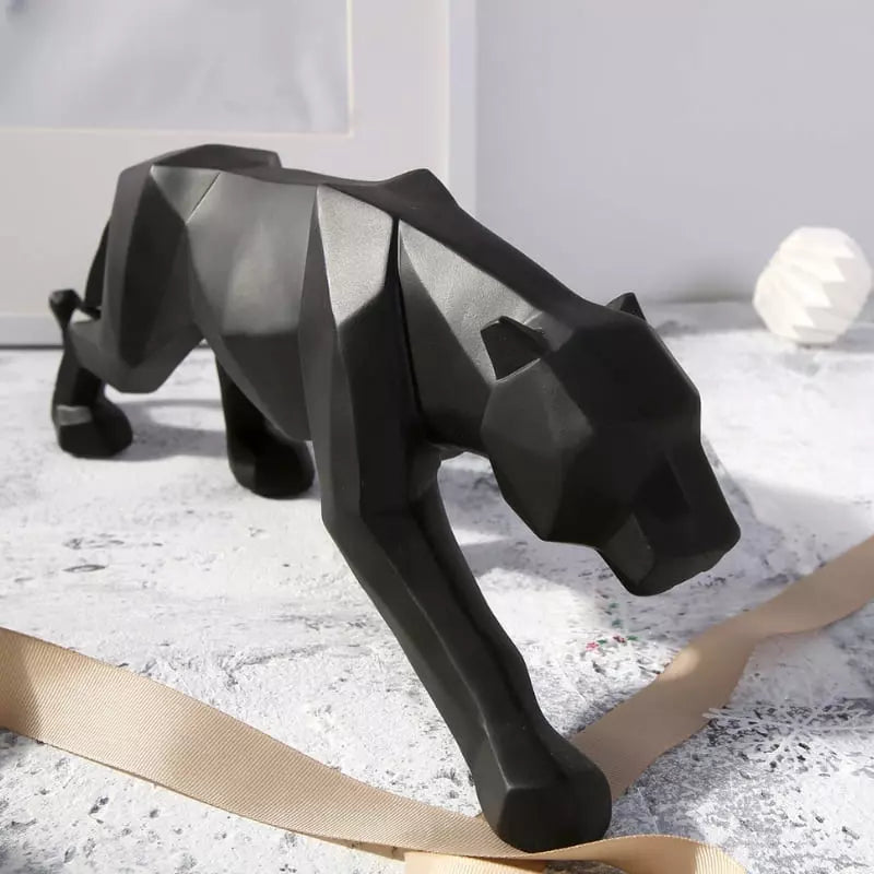 Decoração de Mesa de Resina Estátua Leopardo Homedec