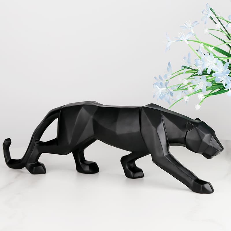 Decoração de Mesa de Resina Estátua Leopardo Homedec
