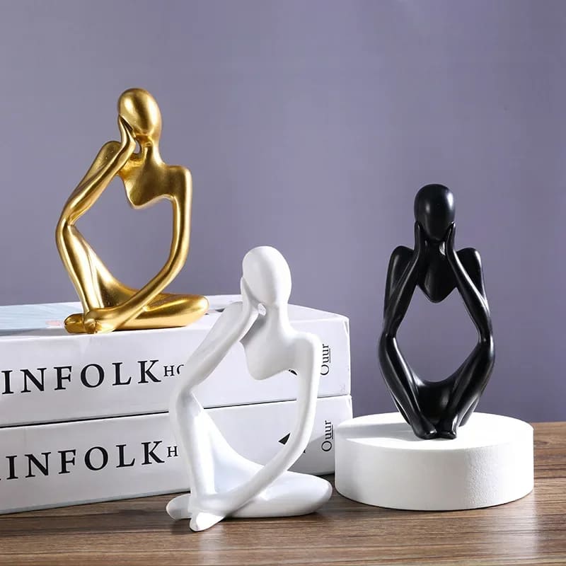 Decoração de Mesa Resina Escultura Estátua Pensador Homedec