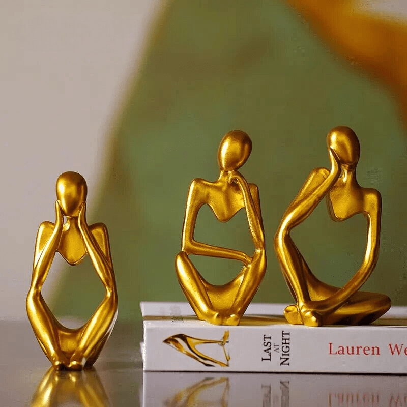 Decoração de Mesa Resina Escultura Estátua Pensador Homedec