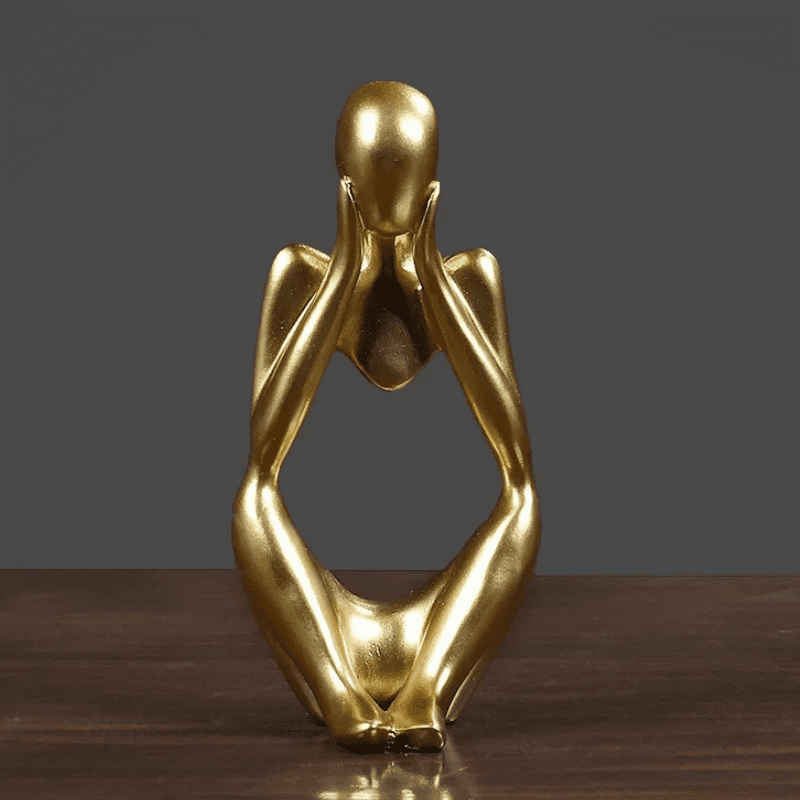 Decoração de Mesa Resina Escultura Estátua Pensador Homedec