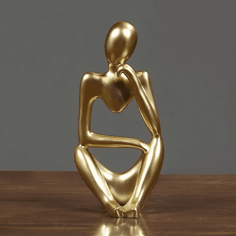 Decoração de Mesa Resina Escultura Estátua Pensador Homedec