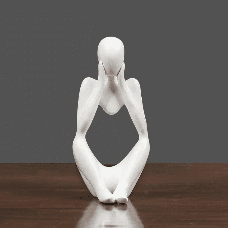 Decoração de Mesa Resina Escultura Estátua Pensador Homedec