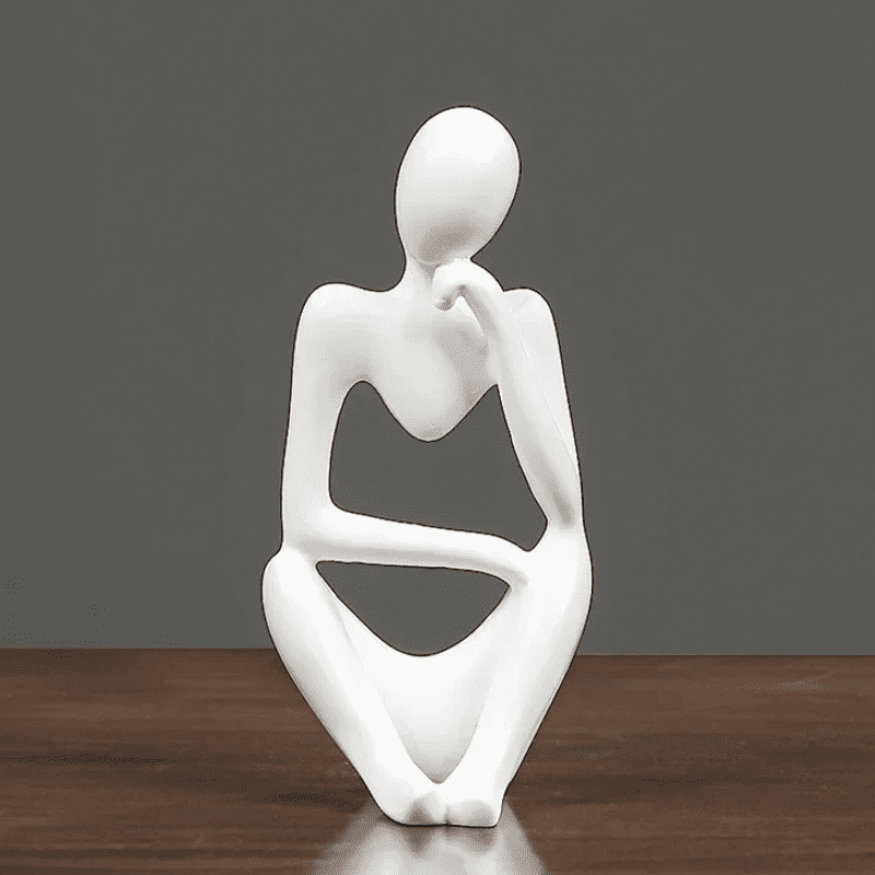 Decoração de Mesa Resina Escultura Estátua Pensador Homedec