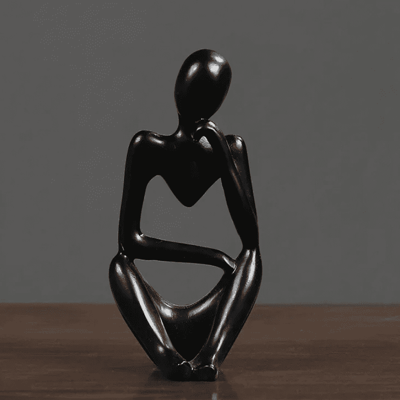 Decoração de Mesa Resina Escultura Estátua Pensador Homedec