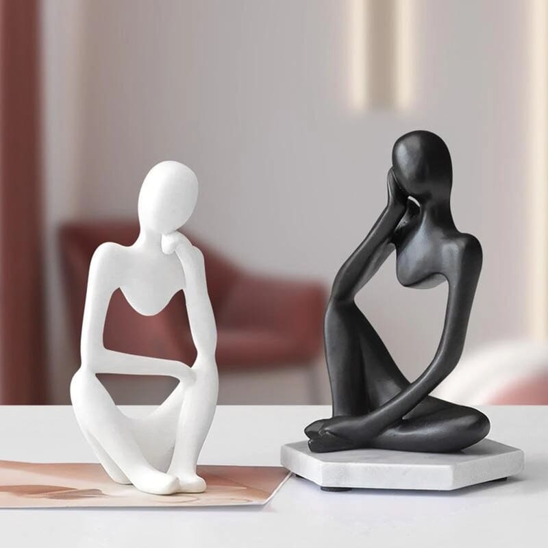 Decoração de Mesa Resina Escultura Estátua Pensador Homedec