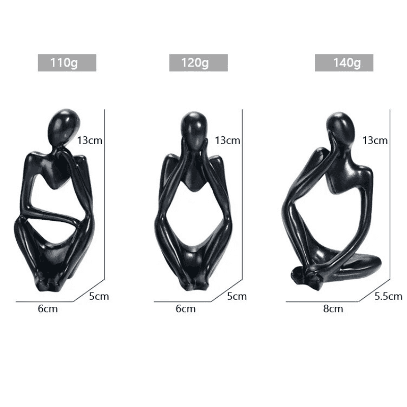 Decoração de Mesa Resina Escultura Estátua Pensador Homedec