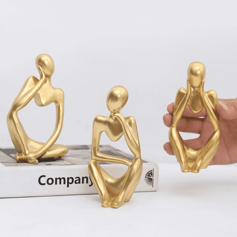 Decoração de Mesa Resina Escultura Estátua Pensador Homedec