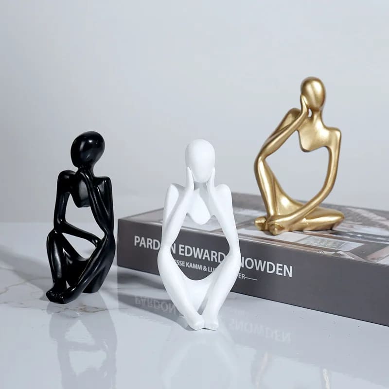 Decoração de Mesa Resina Escultura Estátua Pensador Homedec