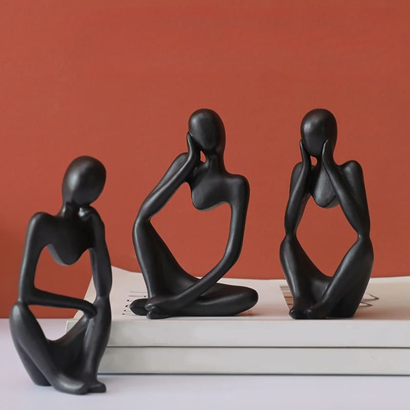 Decoração de Mesa Resina Escultura Estátua Pensador Homedec