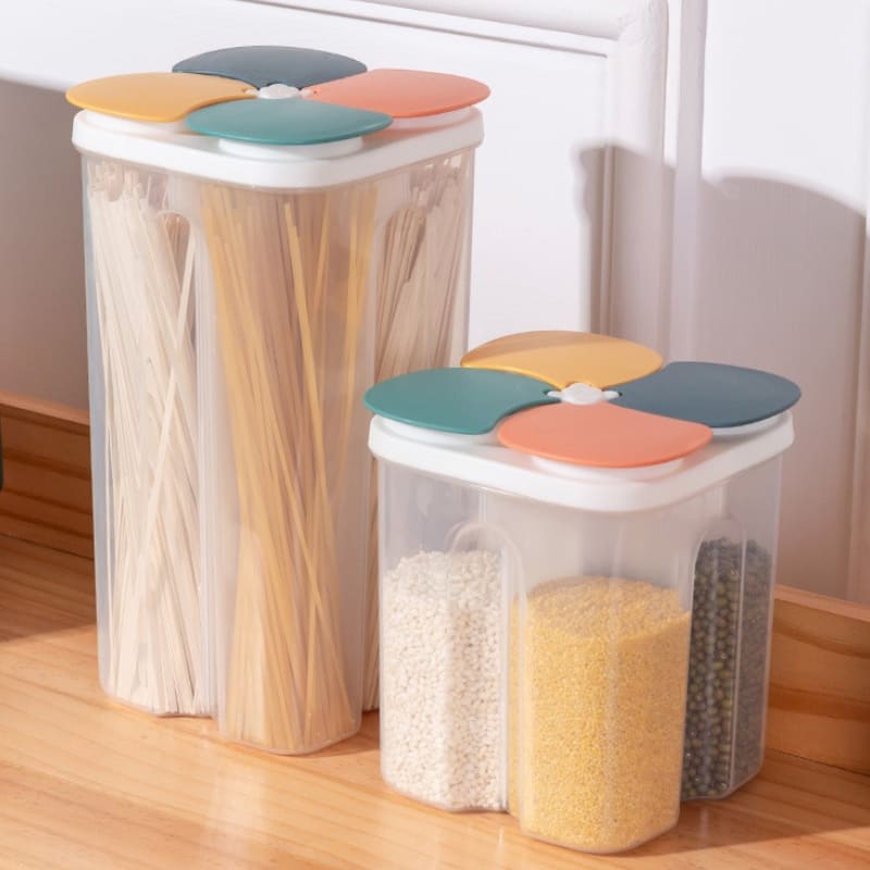 Dispensador Porta Alimentos e Cereais com Divisórias Homedec