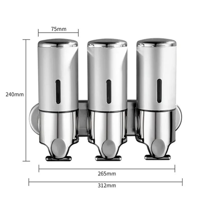 Dispenser de Sabonete Líquido Shampoo e Condicionador Homedec