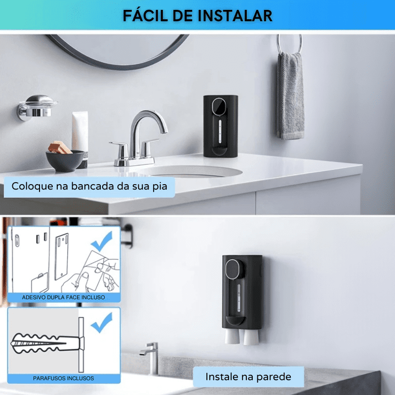 Dispenser Enxaguante Bucal Automático USB Recarregável Homedec