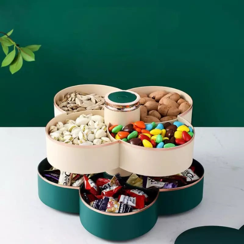 Dispenser Organizador de Alimentos Doces Frutas Giratório Homedec