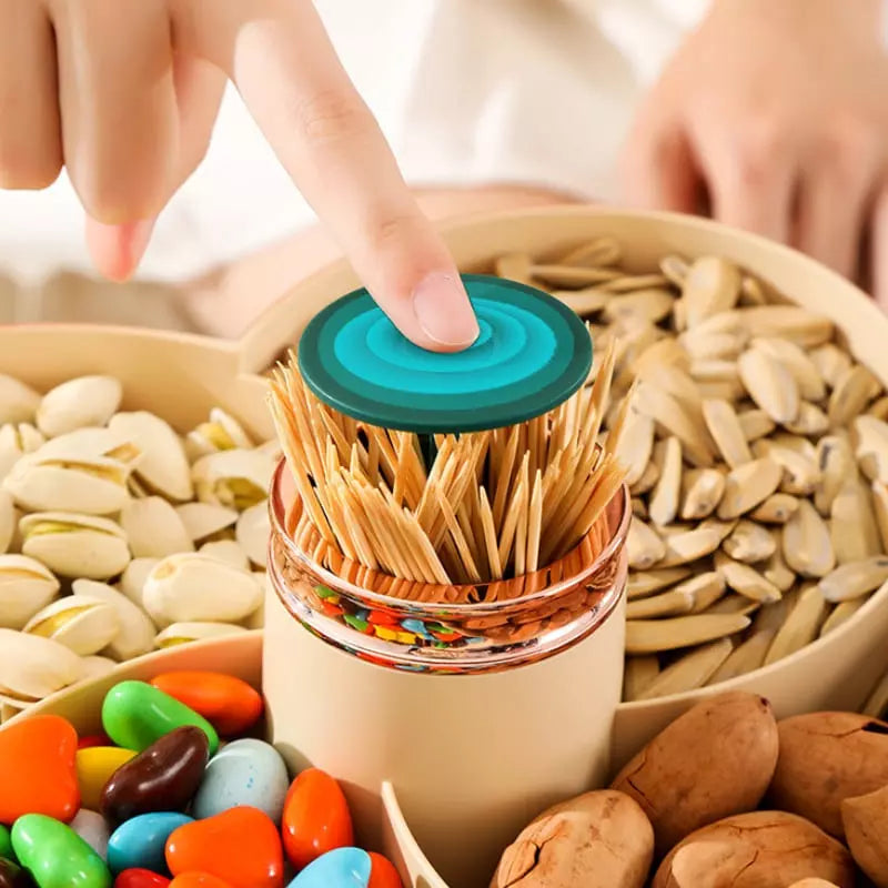Dispenser Organizador de Alimentos Doces Frutas Giratório Homedec