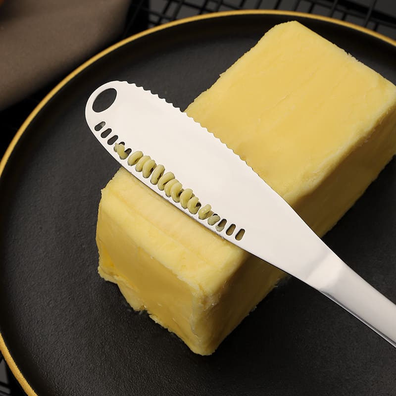 Espátula de Inox para Manteiga Faca Serrilhada Homedec
