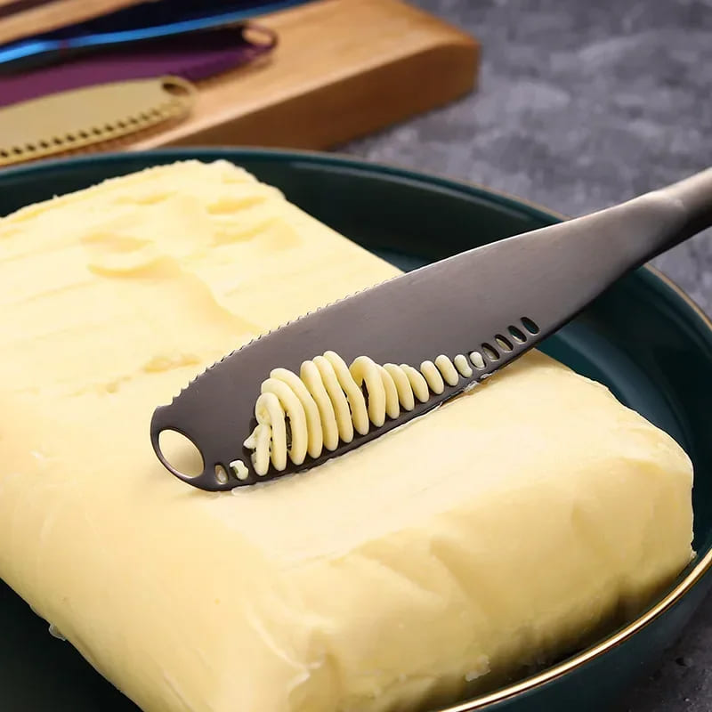 Espátula de Inox para Manteiga Faca Serrilhada Homedec