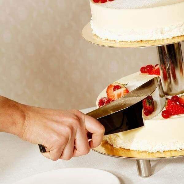 Fatiador de Bolo e Torta Inox c/ Design Europeu Premium Homedec