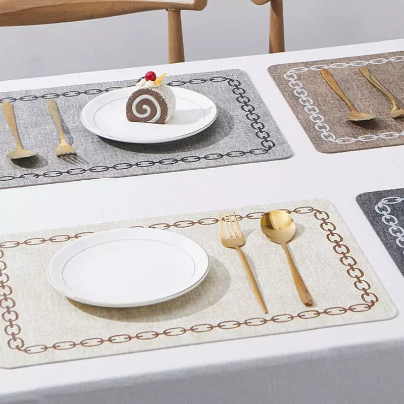 Jogo Americano Kit Descanso de Prato Quadrado Decorativo Homedec