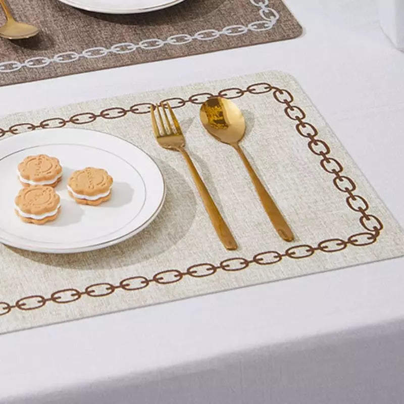 Jogo Americano Kit Descanso de Prato Quadrado Decorativo Homedec