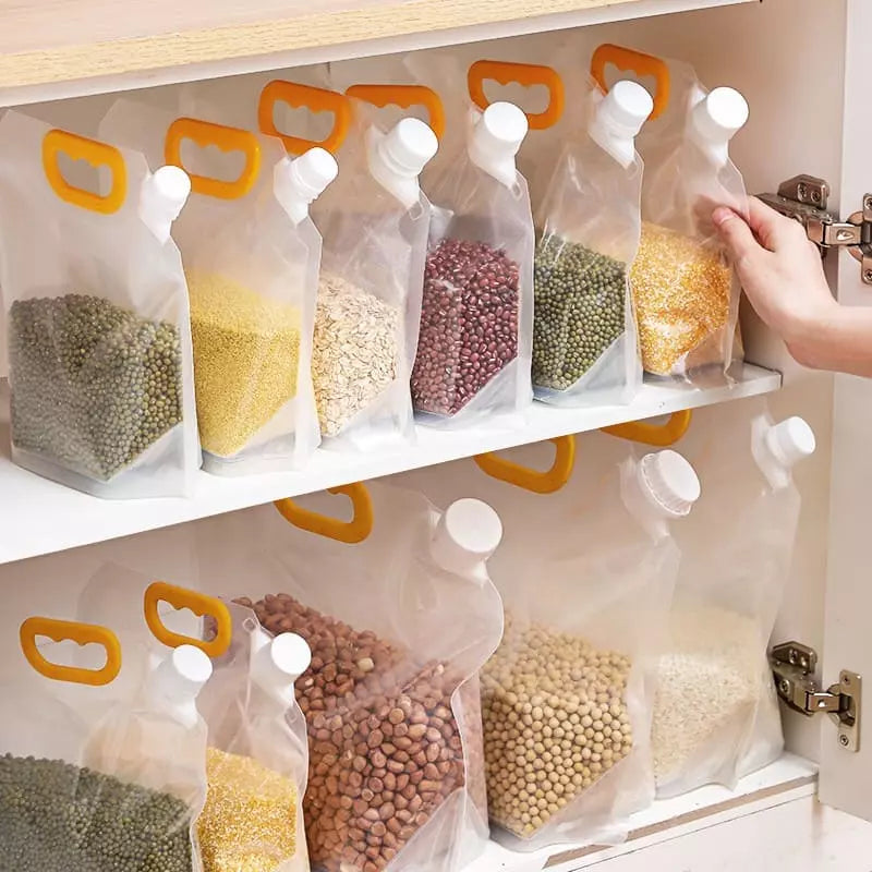Kit 10 Sacos de Armazenamento Dispenser de Alimentos Homedec