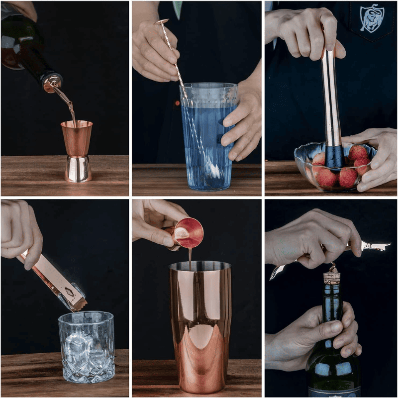 Kit Coqueteleira Inox Drinks Cocktails Bar em Casa Homedec