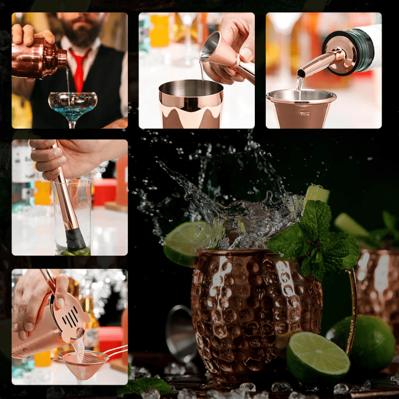 Kit Coqueteleira Inox Drinks Cocktails Bar em Casa Homedec