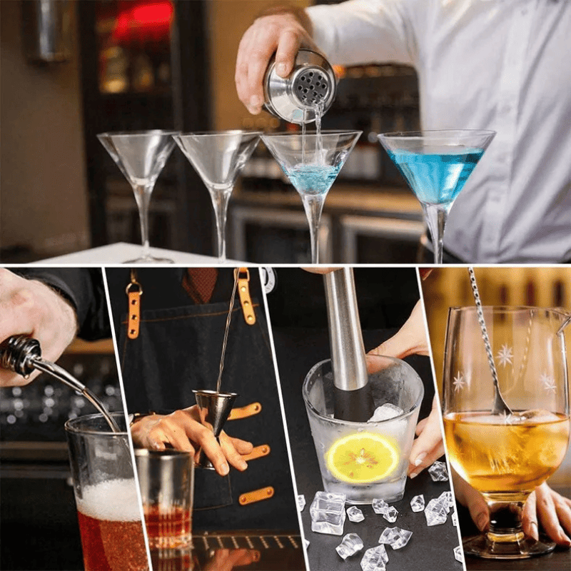 Kit Coqueteleira Inox Drinks Cocktails Bar em Casa Homedec