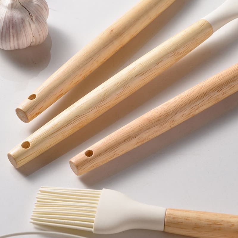 Kit Utensílios de Cozinha 14 Peças Silicone Com Organizador Homedec