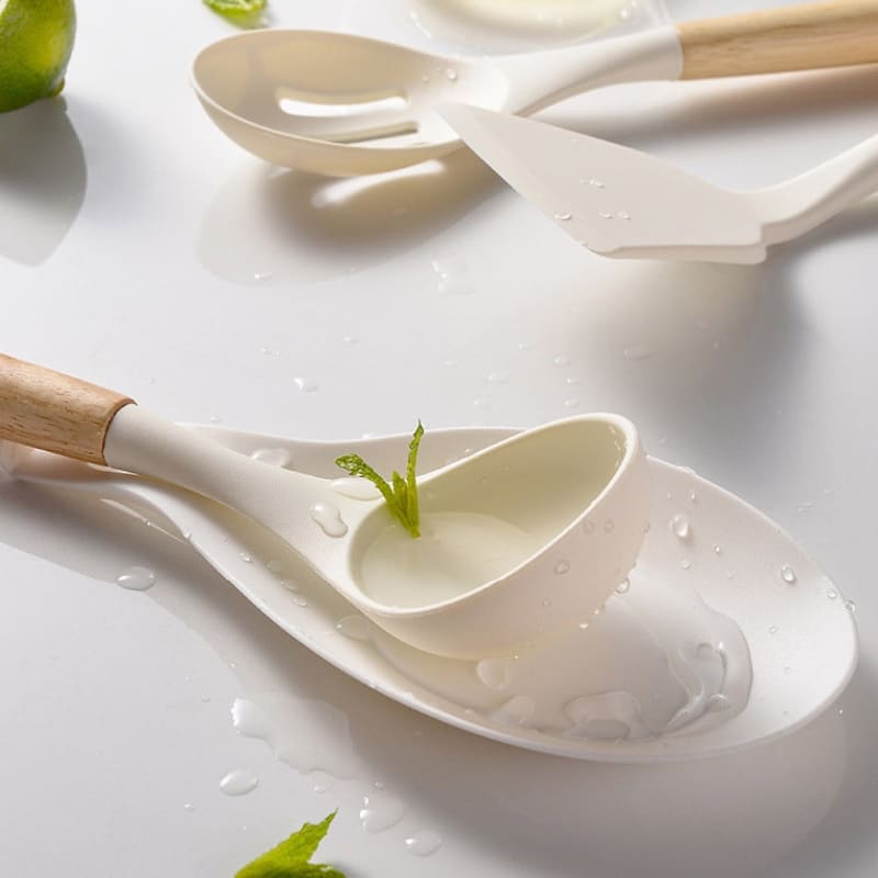 Kit Utensílios de Cozinha 14 Peças Silicone Com Organizador Homedec