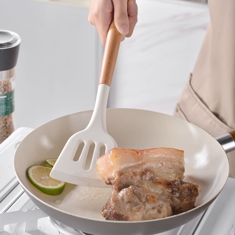 Kit Utensílios de Cozinha 14 Peças Silicone Com Organizador Homedec