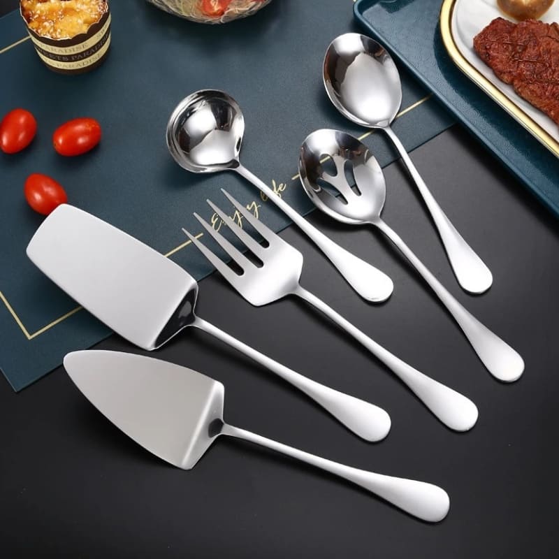 Kit Utensílios de Cozinha 6 Peças Inox Dourado Homedec