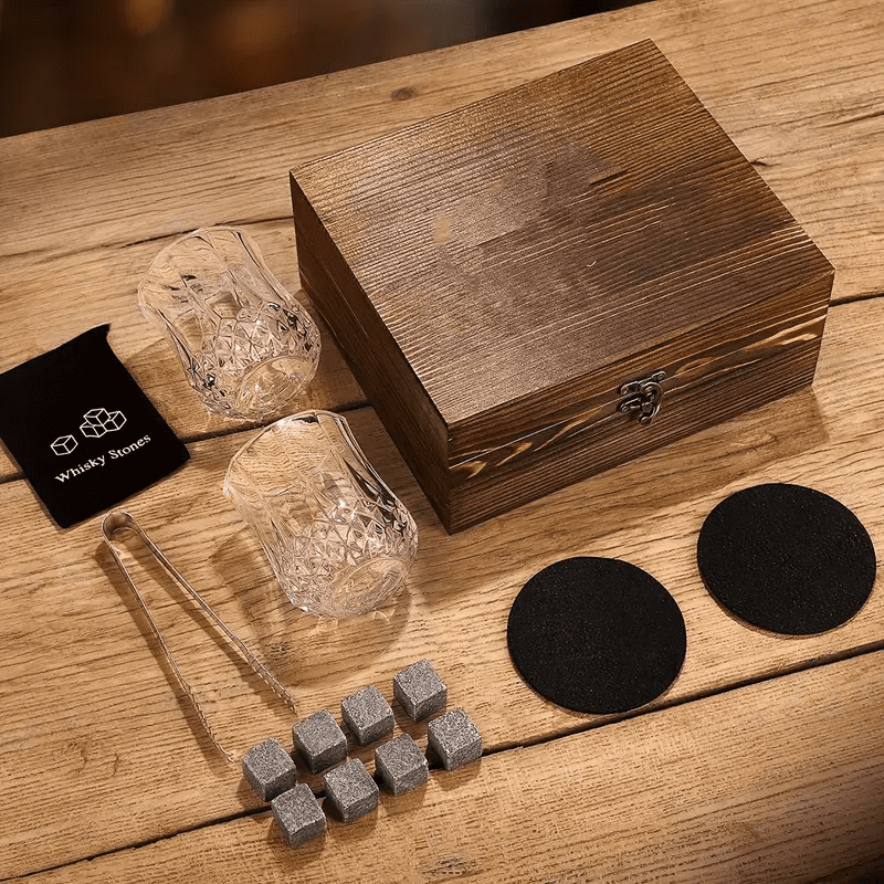 Kit Whisky Copos Cubo de Gelo Pegador Bar em Casa Homedec