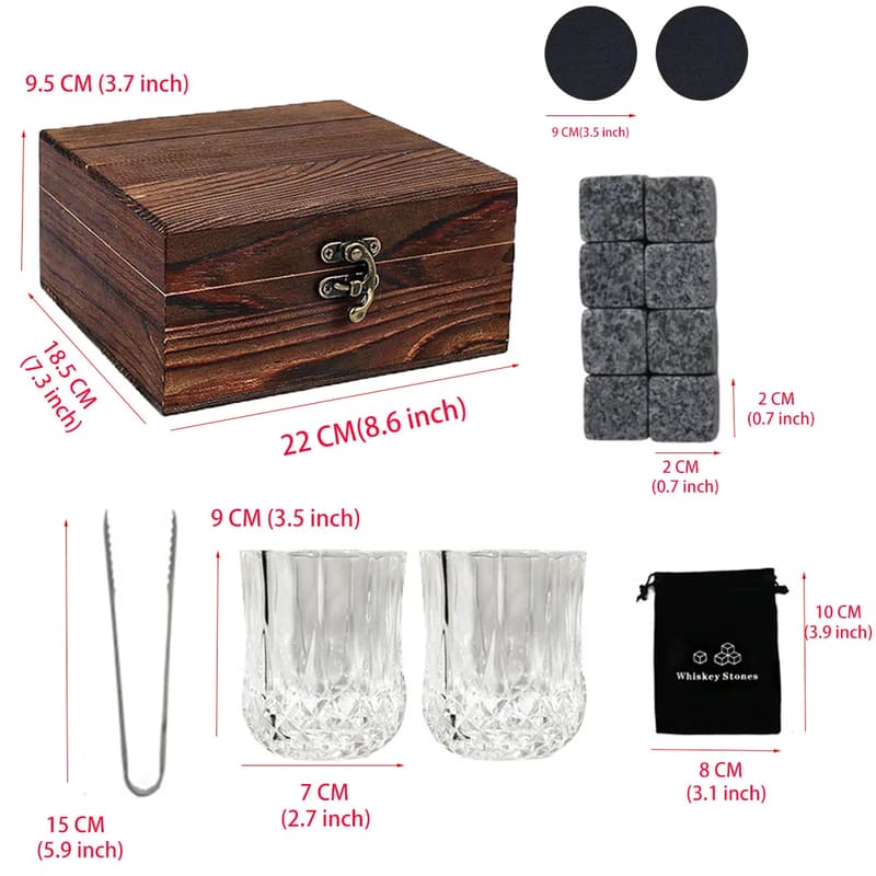 Kit Whisky Copos Cubo de Gelo Pegador Bar em Casa Homedec