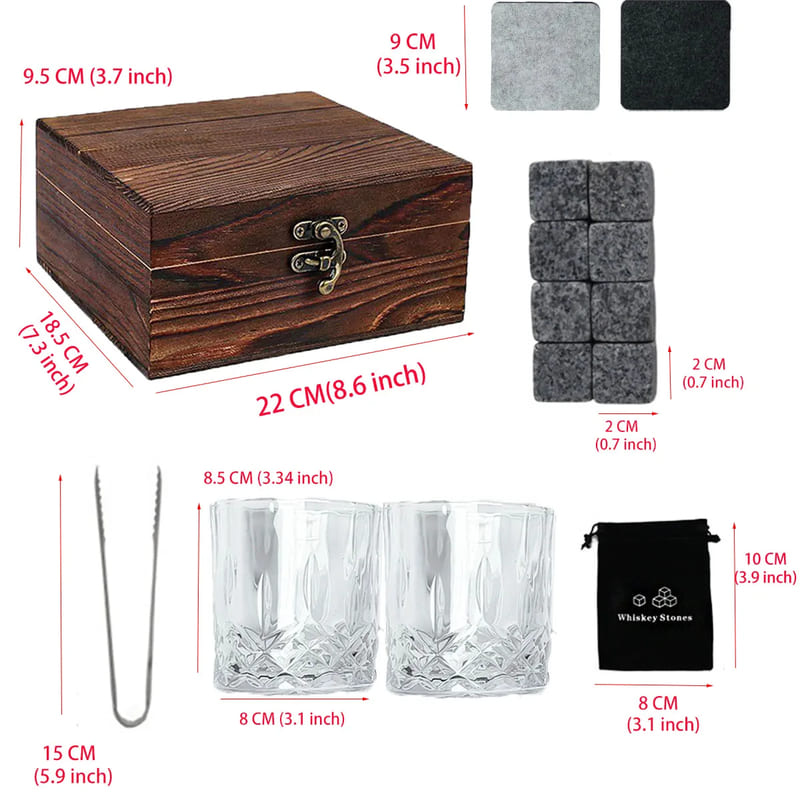 Kit Whisky Copos Cubo de Gelo Pegador Bar em Casa Homedec