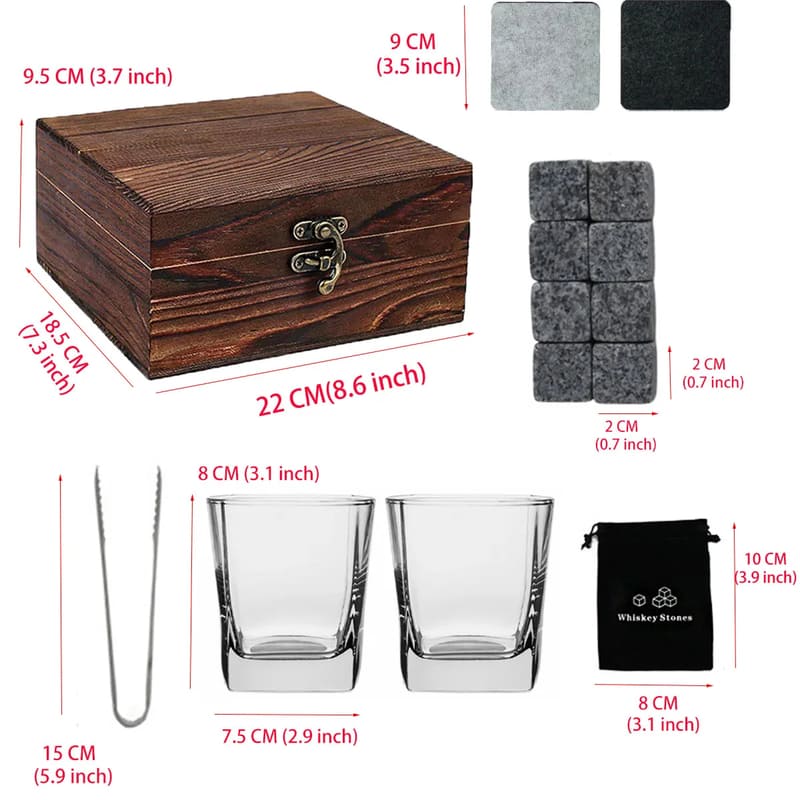 Kit Whisky Copos Cubo de Gelo Pegador Bar em Casa Homedec