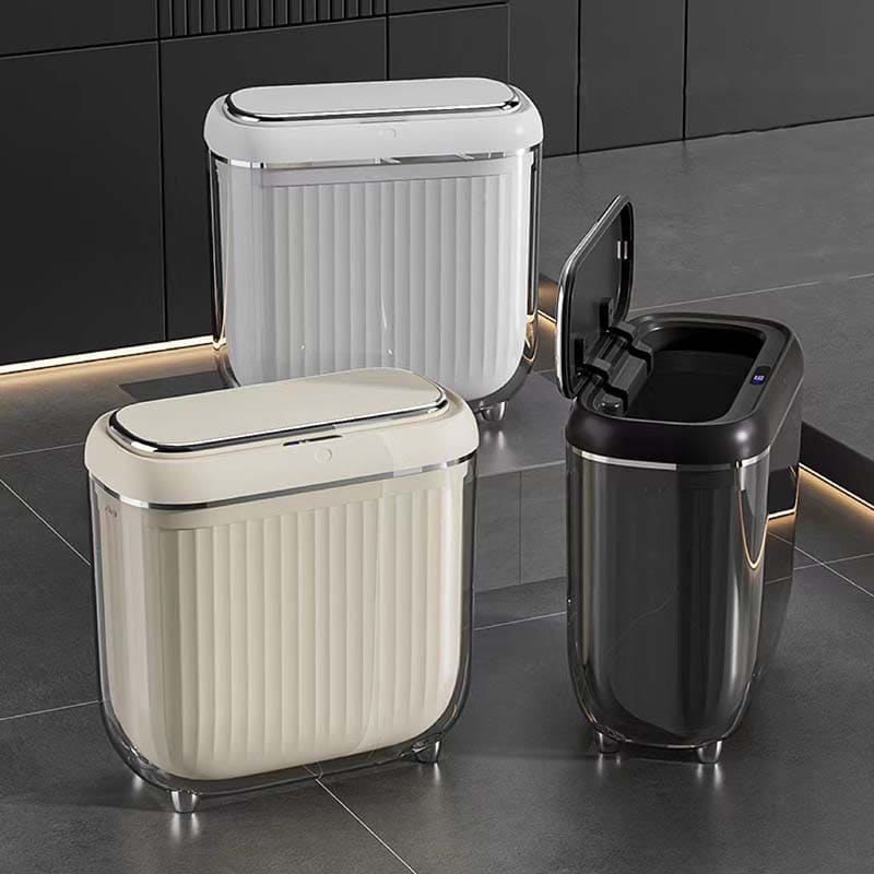 Lixeira para Banheiro e Cozinha Acrílico Automática Sensor Homedec