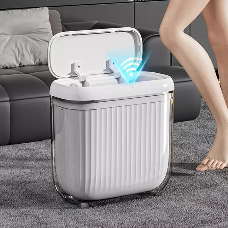 Lixeira para Banheiro e Cozinha Acrílico Automática Sensor Homedec
