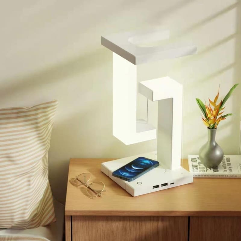 Luminária de Mesa + Carregador Iphone Samsung por Indução Homedec